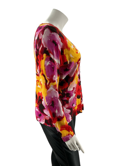 Jones New York Multi Floral Pre-Owned Ladies Top - Size 1X
