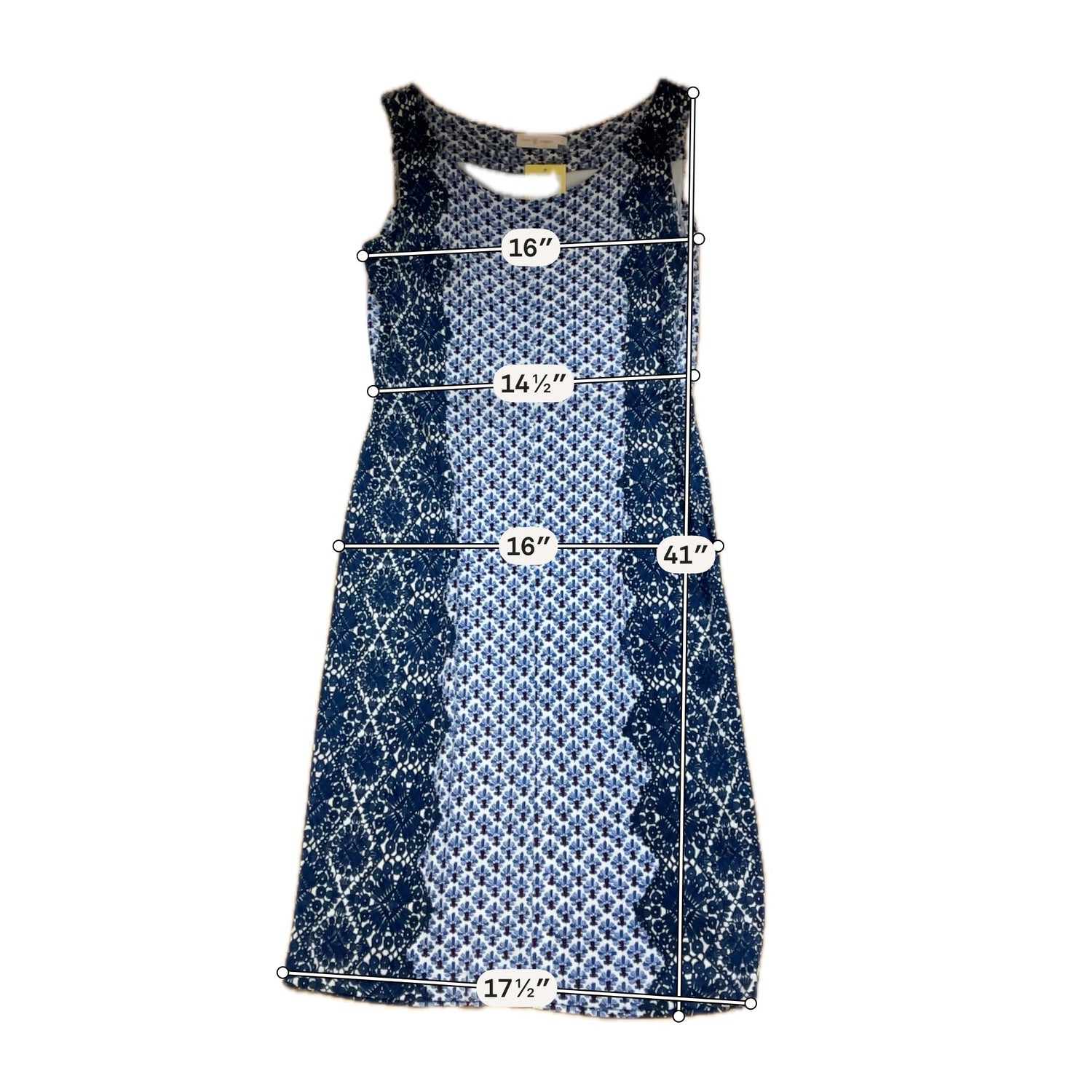 Tory Burch Trocadero Print Sleeveless Cowl Back Dress Size Large