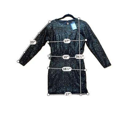 Express Size S Black Sequins Pre-Owned Dress