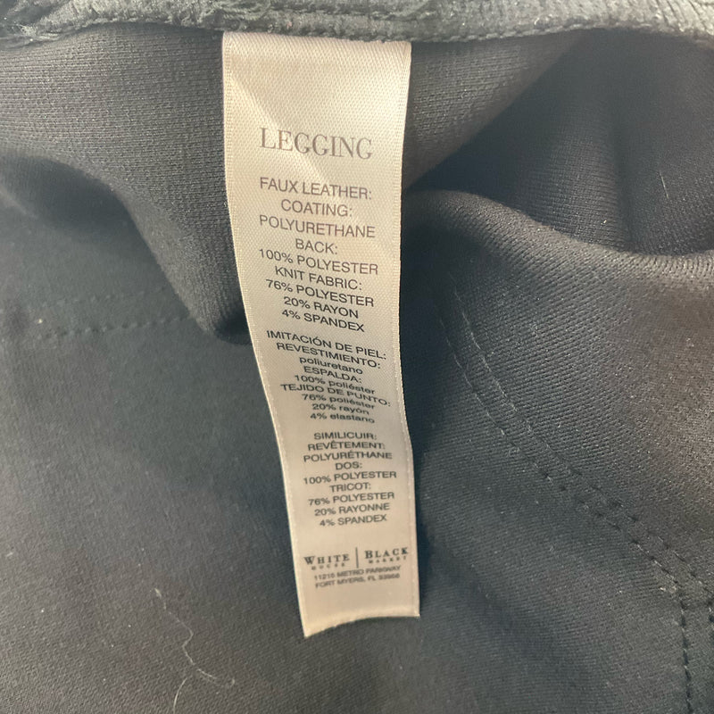 White House Black Market Black Faux Leather Skinny Pants – Size 10, Excellent Condition - Margaret’s Fine Consignment