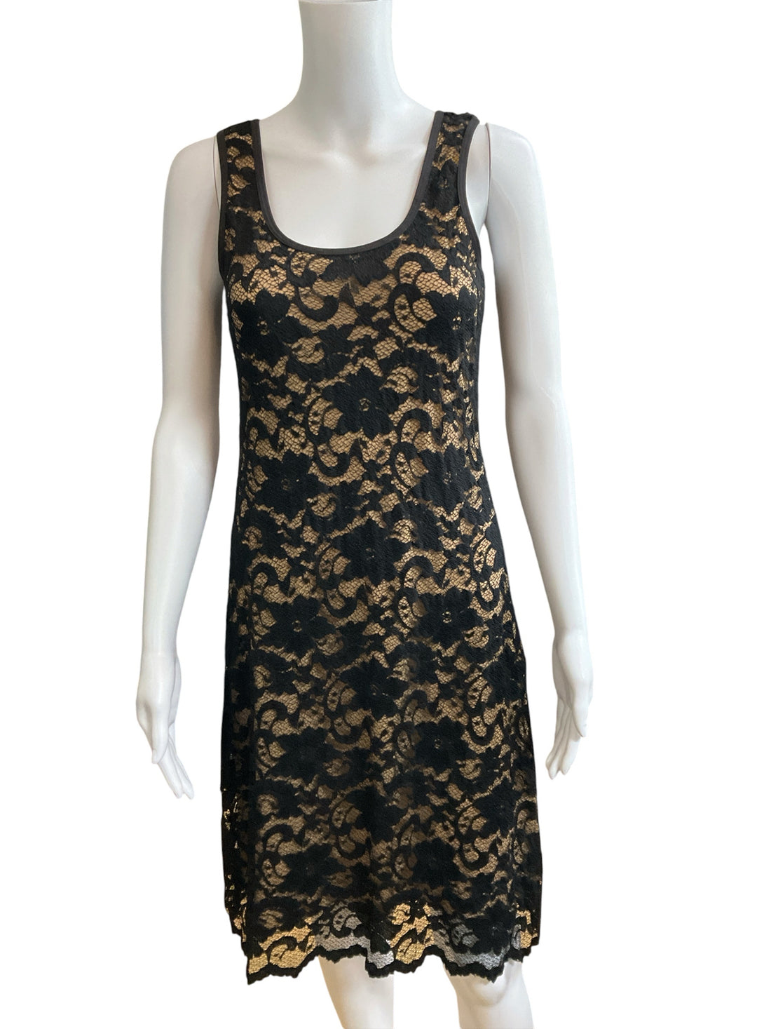 Karen Kane Kate Black &amp;amp; Tan Floral Lace Sheath Dress NWT Size Small - ONLINE ONLY