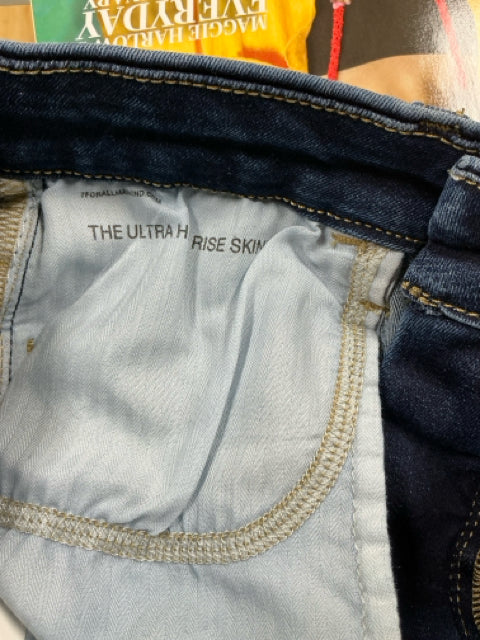 7 For All Mankind Jeans Womens Size 8 Classic Blue Denim Pre-Owned - ONLINE ONLY
