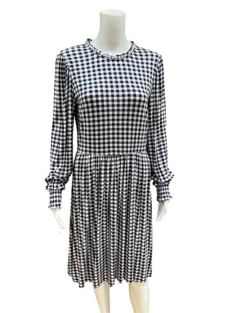 Draper James Navy/White Checkered Pre-Owned Ladies Dress - Size Small - Margaret’s Fine Consignment
