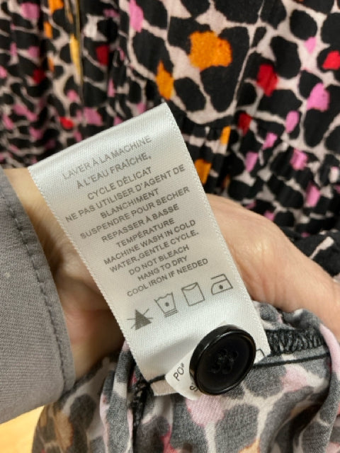 Renuar Black/Tan/Yellow Animal Pre-Owned Ladies Dress - Size Large