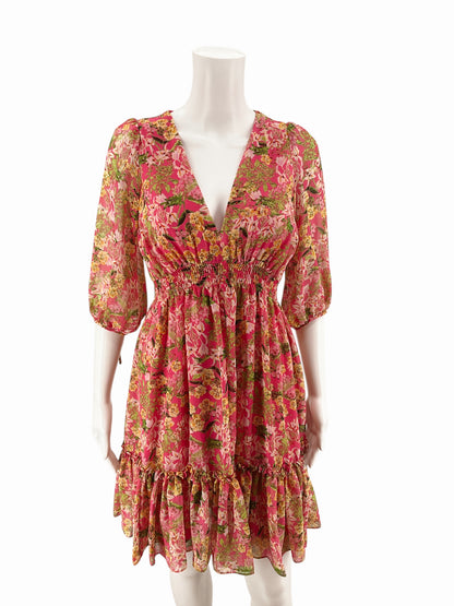 Taylor Pink/Multi Floral Dress Size XS