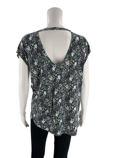 Loft Navy/Multi Floral Blouse - Size Small - Margaret’s Fine Consignment