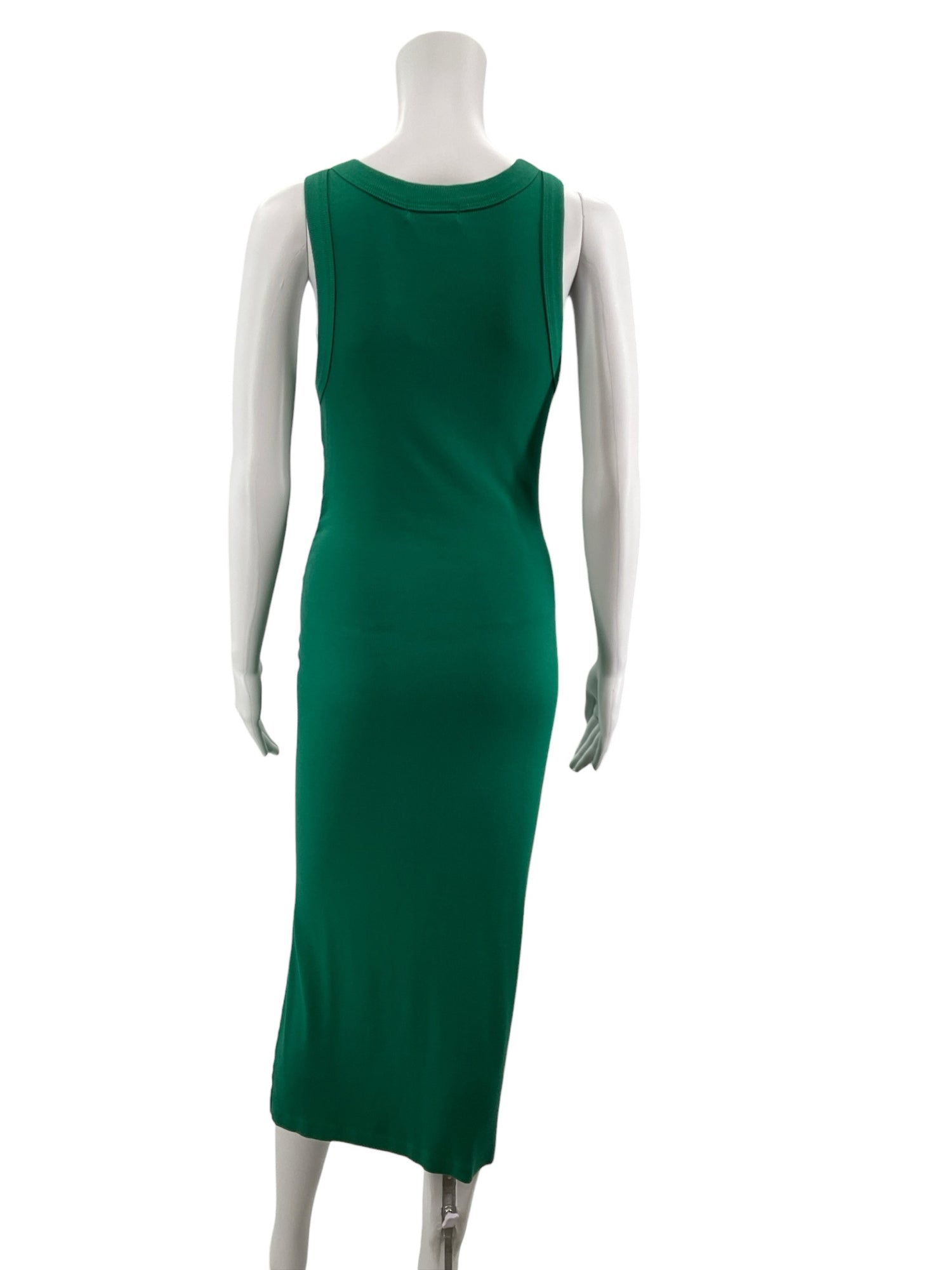Michael Stars Shiloh Ribbed Sleeveless Maxi Dress Green Size Small
