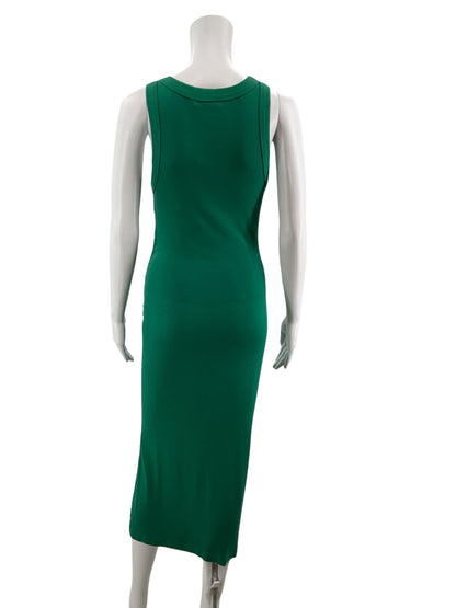 Michael Stars Shiloh Ribbed Sleeveless Maxi Dress Green Size Small