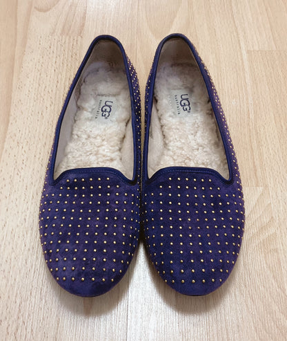 Ugg Shoe Size 7 Purple/Gold studded Flats