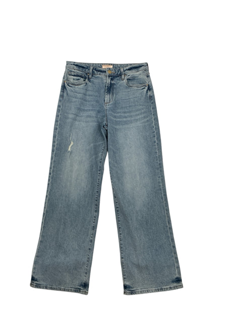 KUT from the Kloth Distressed Wide Leg Jeans Size 10 - ONLINE ONLY