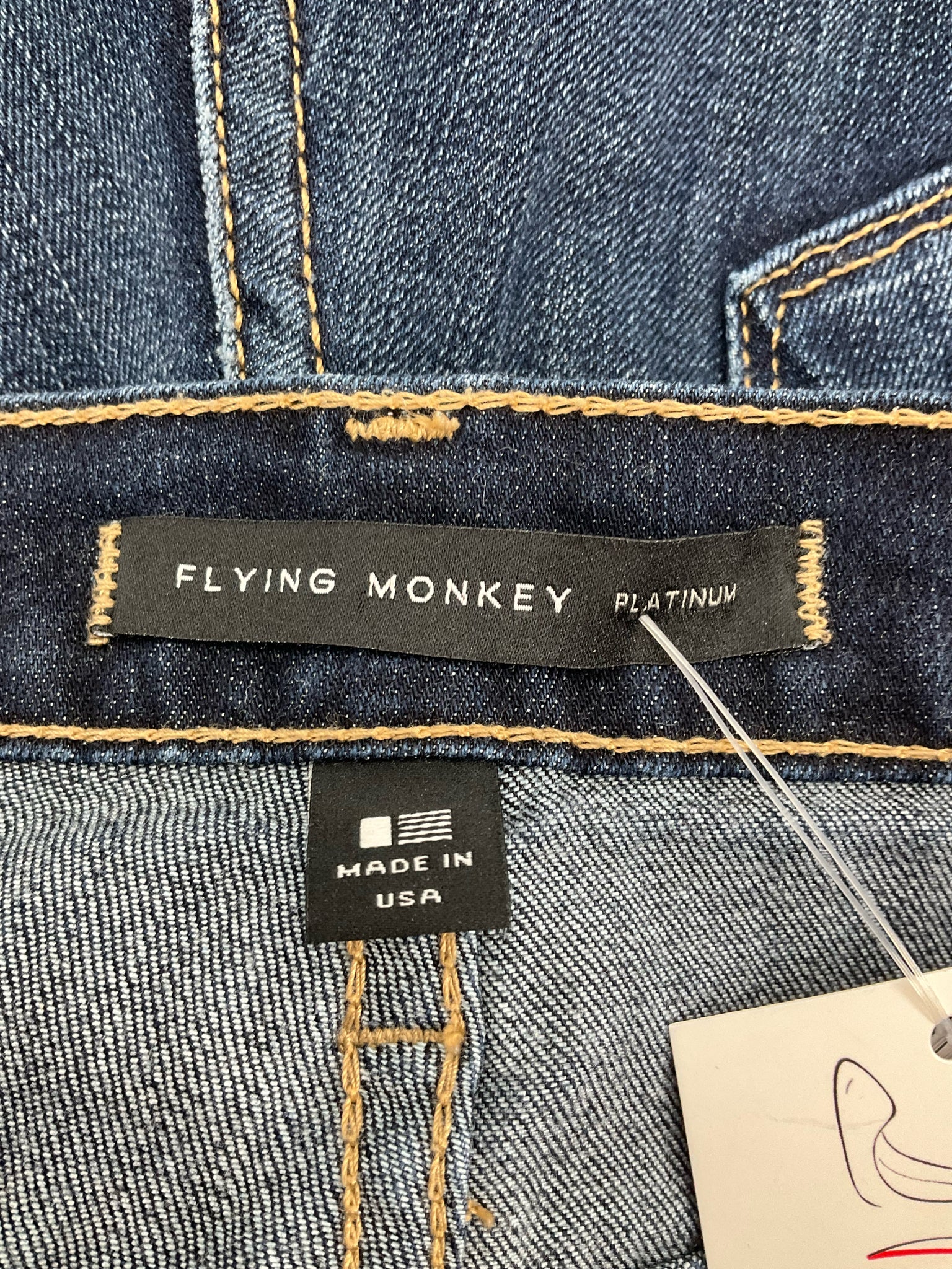 Flying Monkey Platinum Mid Rise Distressed Skinny Jeans Size 6