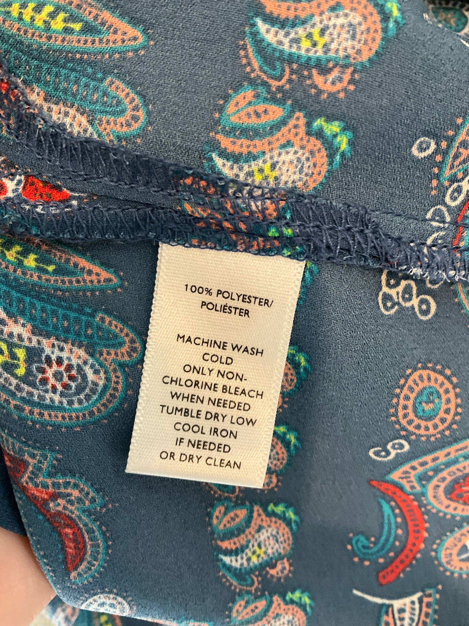 Loft blue/red/yellow Sleeveless Paisley Flutter Sleeve Keyhole Back Blouse Top Size XS - Size XS