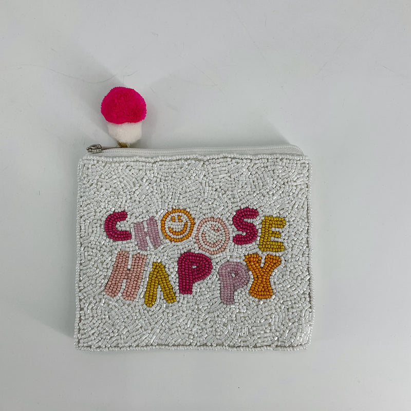 No Brand White/Pink/Yellow Beaded Coin Purse – Excellent Pre-Owned - Margaret’s Fine Consignment