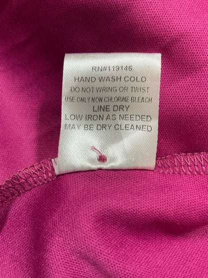 Jodiful Raspberry Pleated Tiered Long Sleeve Mini Dress Size Small