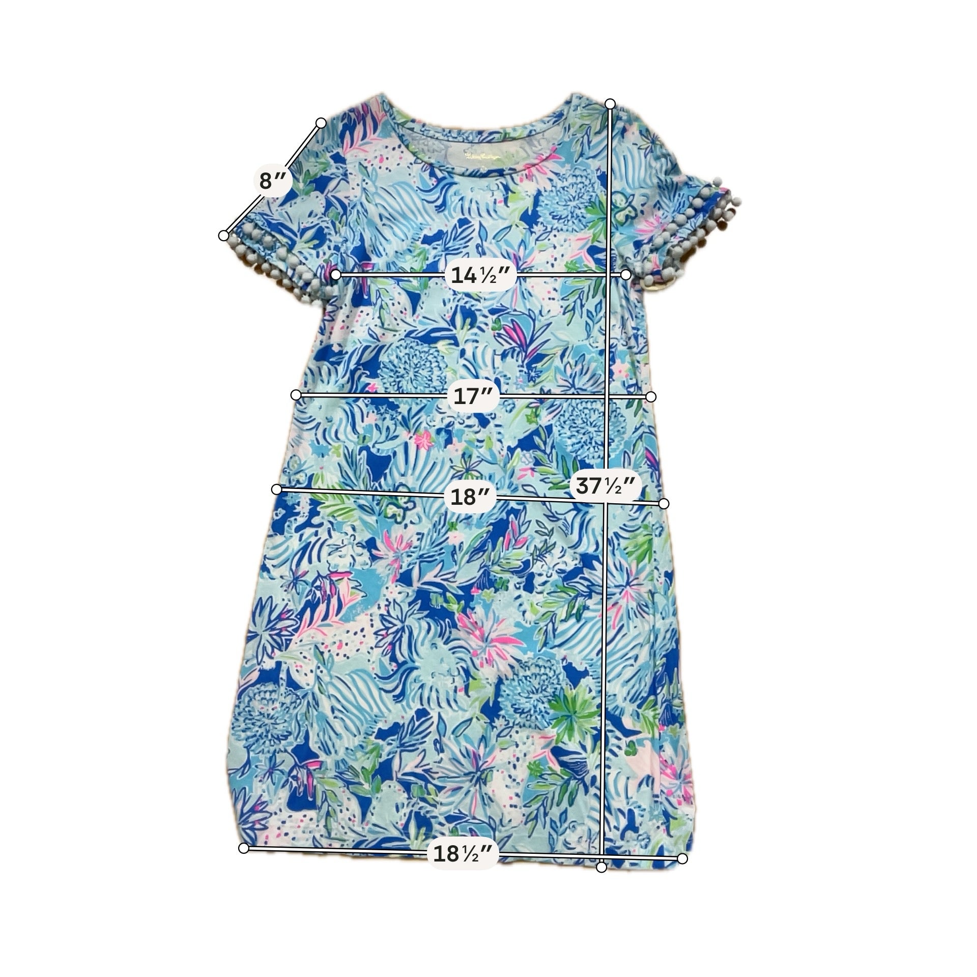 Lilly Pulitzer Skipper Popover Dress In A Squeeze Floral Pima Cotton Small
