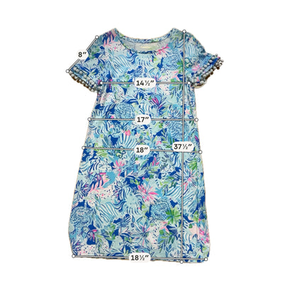 Lilly Pulitzer Skipper Popover Dress In A Squeeze Floral Pima Cotton Small