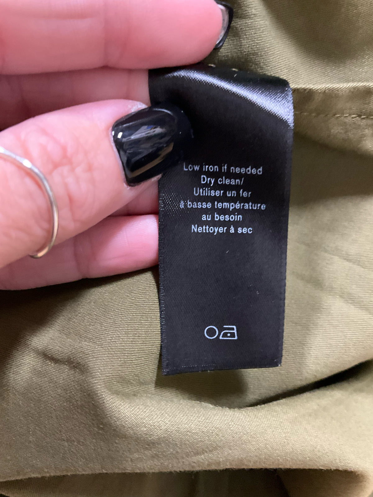 Rag &amp; Bone Archer Army Green Utility Shirt Dress Size Large
