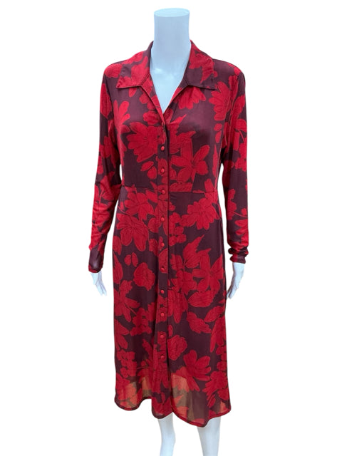 Cabi Red Floral Dress Size Small