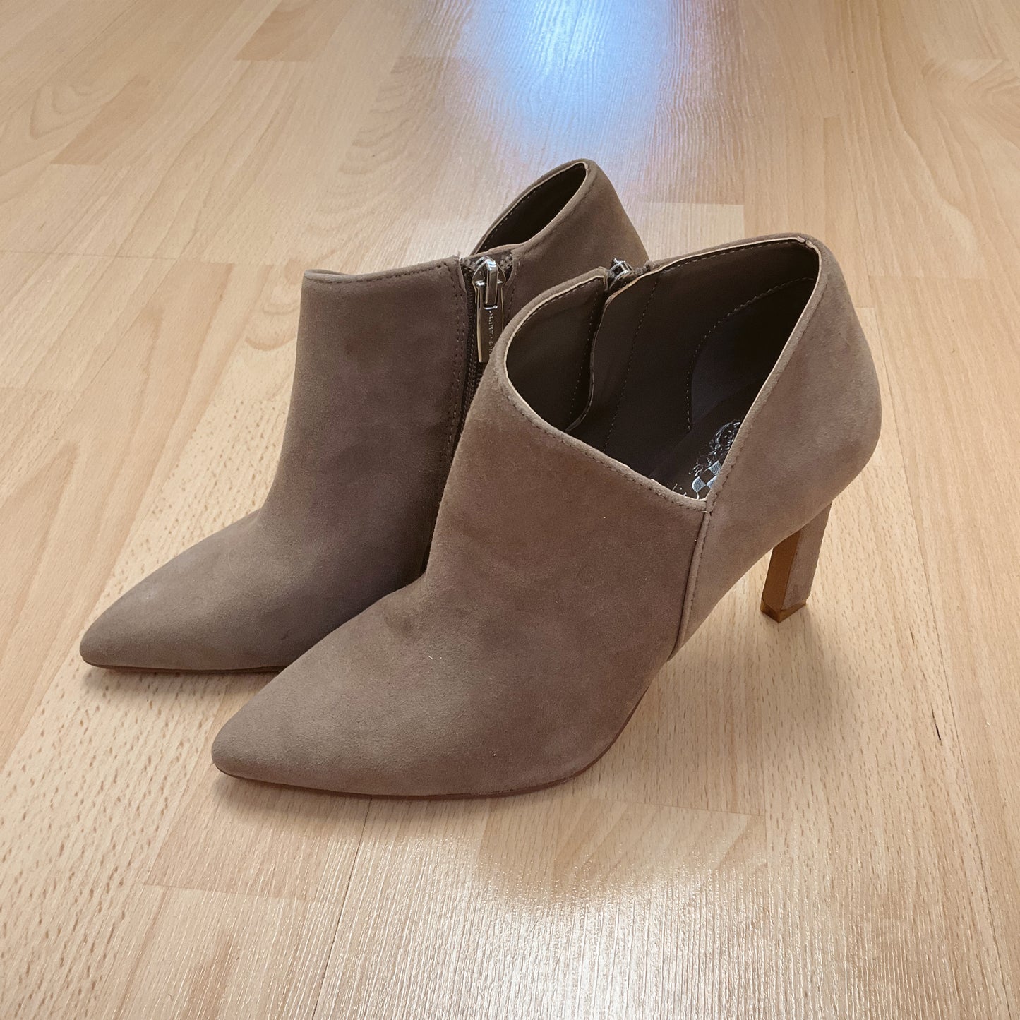 Vince Camuto Shoe Size 6.5 Taupe suede booties