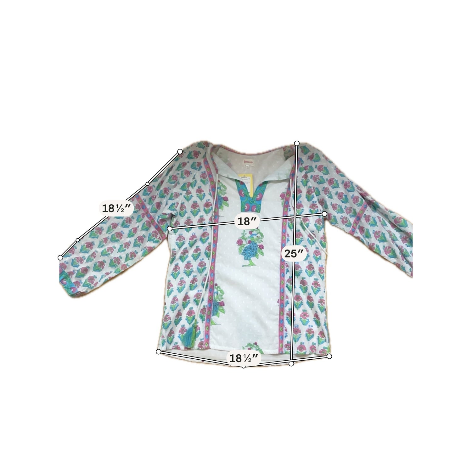 Brisara Size XS multi Peacock Pre-Owned Ladies Casual Top - Downstairs