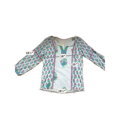 Brisara Size XS multi Peacock Pre-Owned Ladies Casual Top - Downstairs