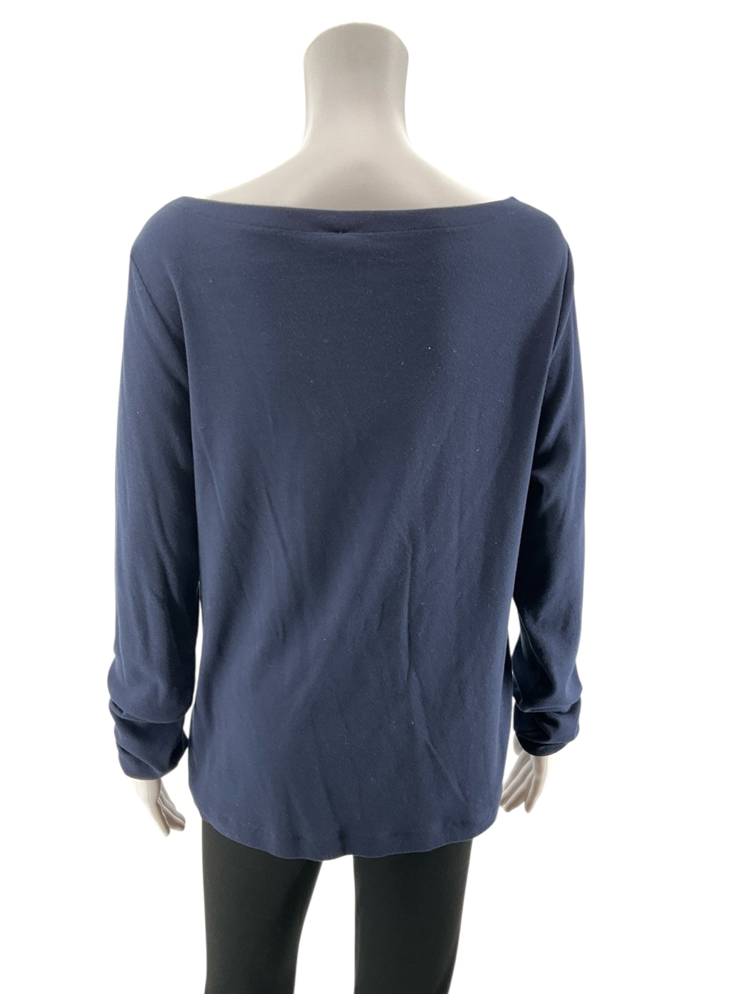 Gap Modern Boatneck Long Sleeve Tee Navy Blue XL | Pima Cotton Modal