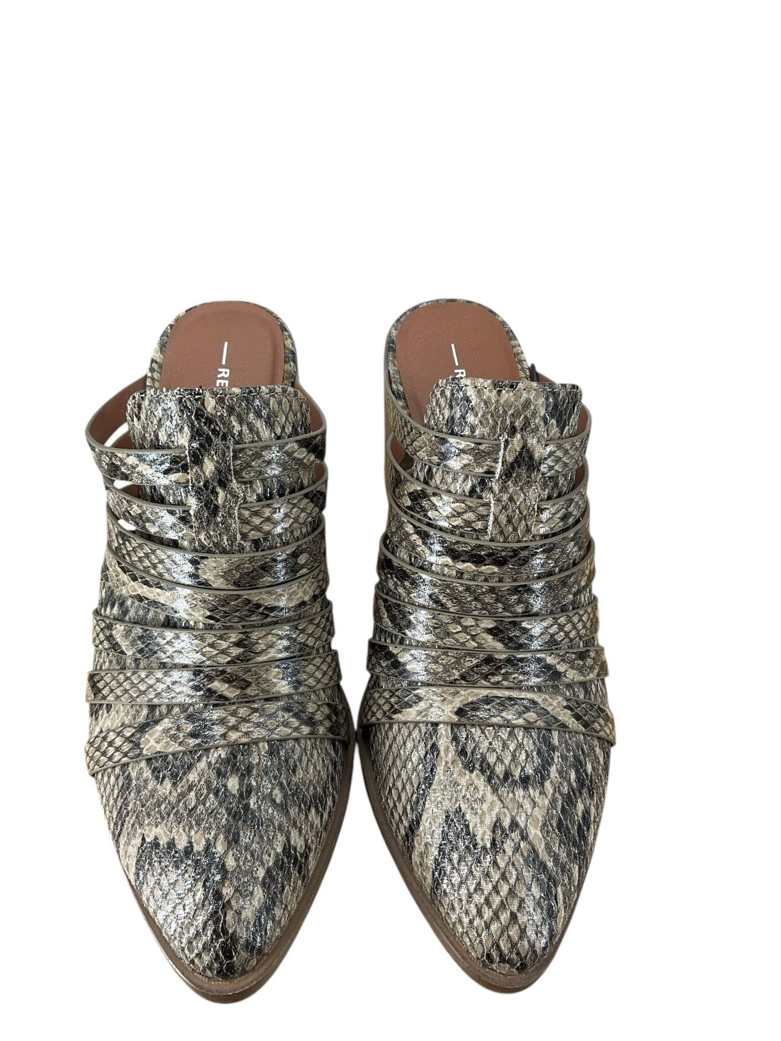 Report Black and Tan Pre-Owned Ladies Mules - Size 6 - Margaret’s Fine Consignment