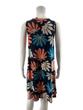 Loft Outlet navy/coral Floral Loft Navy/Coral Floral Pre-Owned Ladies Dress - Size Medium - Size M