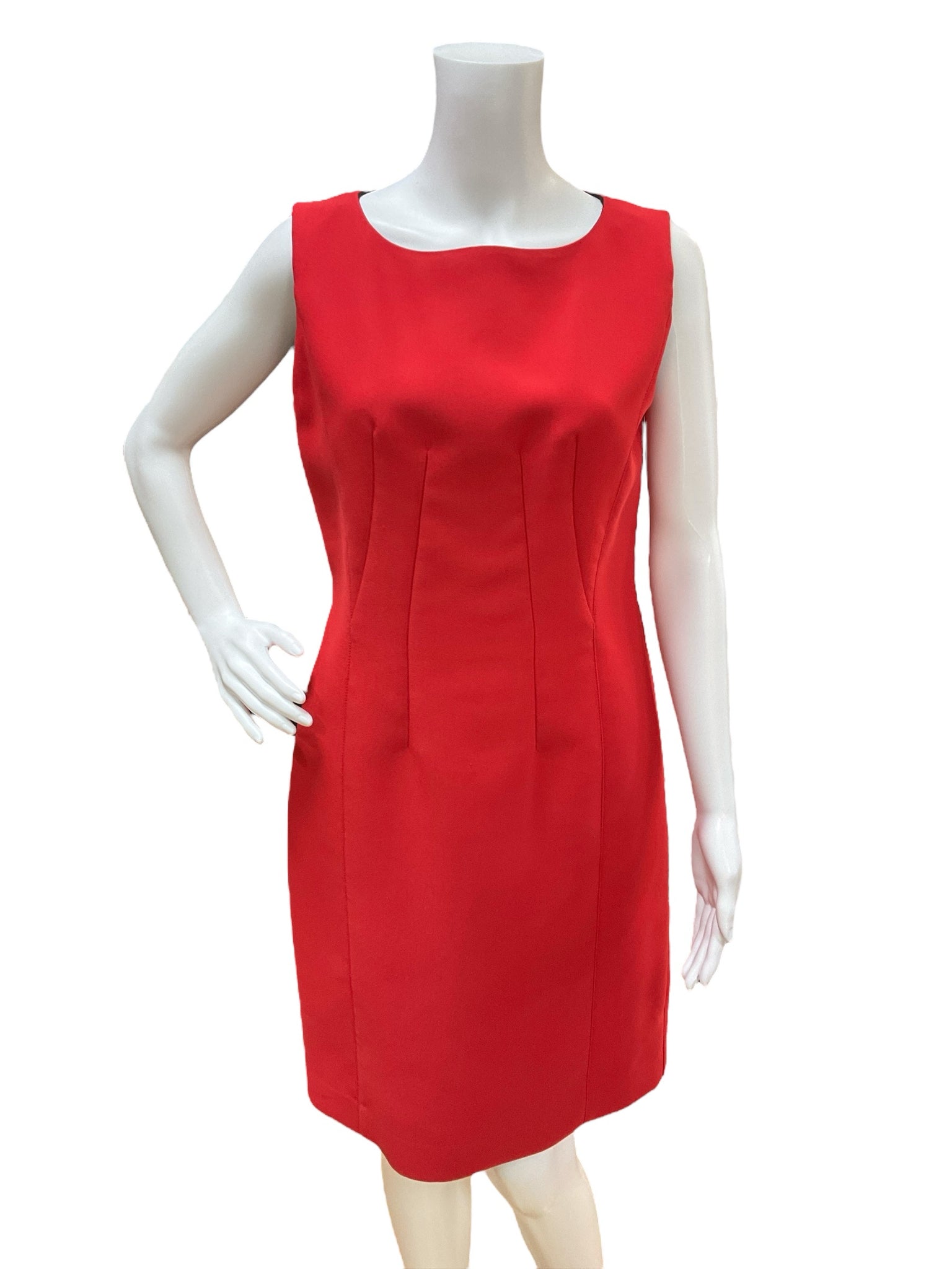 Lafayette 148 Red Dress Size 6 - close up