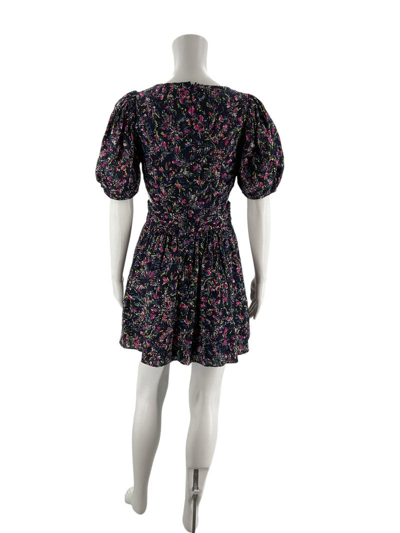 French Connection Navy/Multi Floral Pre-Owned Ladies Dress - Size 6