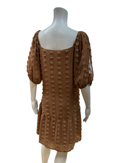 Listicle Terracotta Dots Dress Size Large - rear view