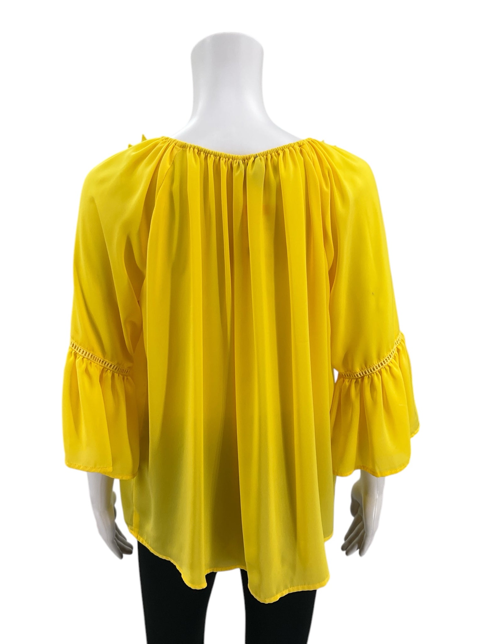 Hilary Radley Yellow Flowers Top Size S - rear view