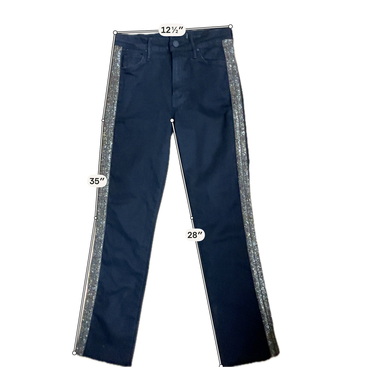 MOTHER The Looker Black Beaded Skinny Pants Size 4 - ONLINE ONLY