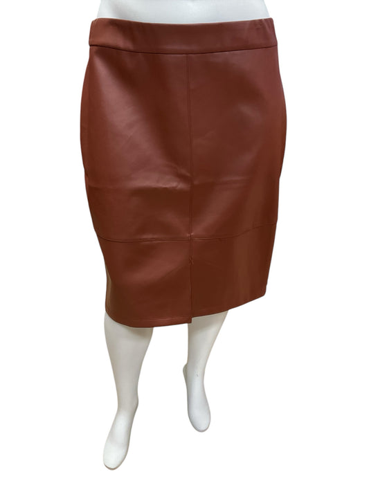 Jacklyn Smith Size 18W Cognac Solid Pre-Owned Skirt