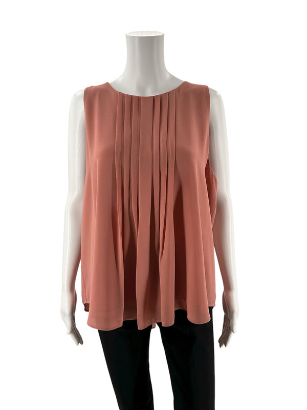 Ann Taylor Salmon Solid Pre-Owned Ladies Top - Size XL