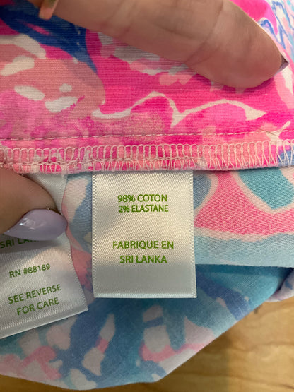 Lilly Pulitzer Margate Shorts Floral "Sink Or Swim" Print Size XS