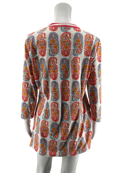 J.McLaughlin Catalina Cloth Paisley Tunic Top Womens Size Large - ONLINE ONLY