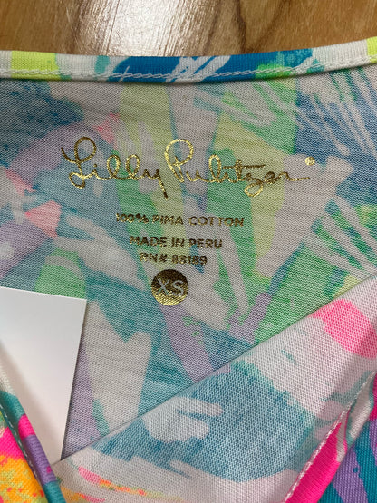 Lilly Pulitzer Essie Dress Turtley Awesome Print Pima Cotton XS