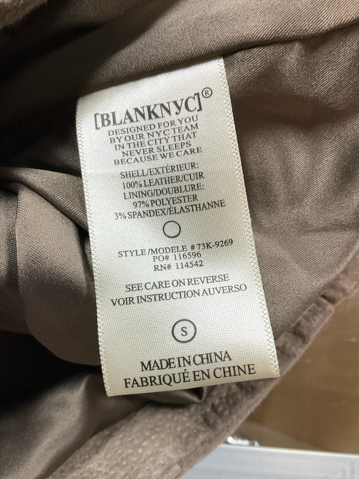 [BLANKNYC] Suede Moto Jacket Taupe Cropped Leather Biker Jacket Size Small