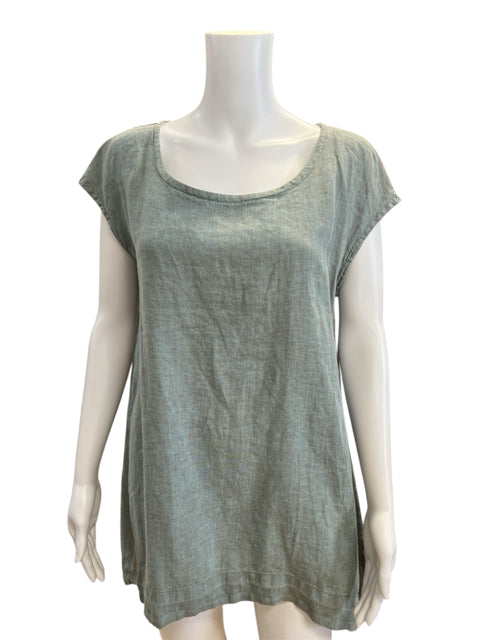 Bryn Walker Size S blue/gray linen Consignment Ladies Casual Top