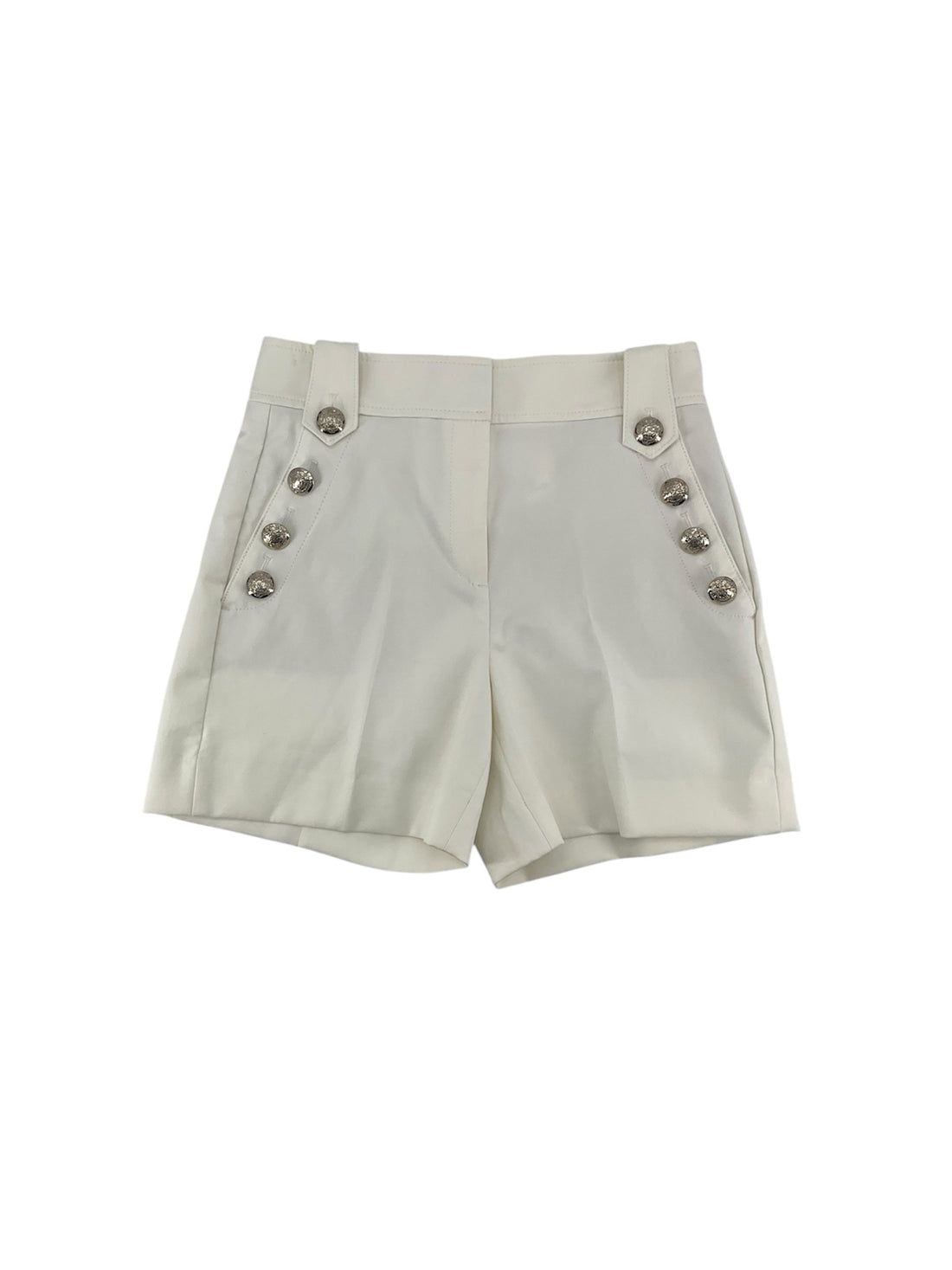 White House Black Market White Shorts White Sailor Shorts with Button Trim Size 2 - Size 2