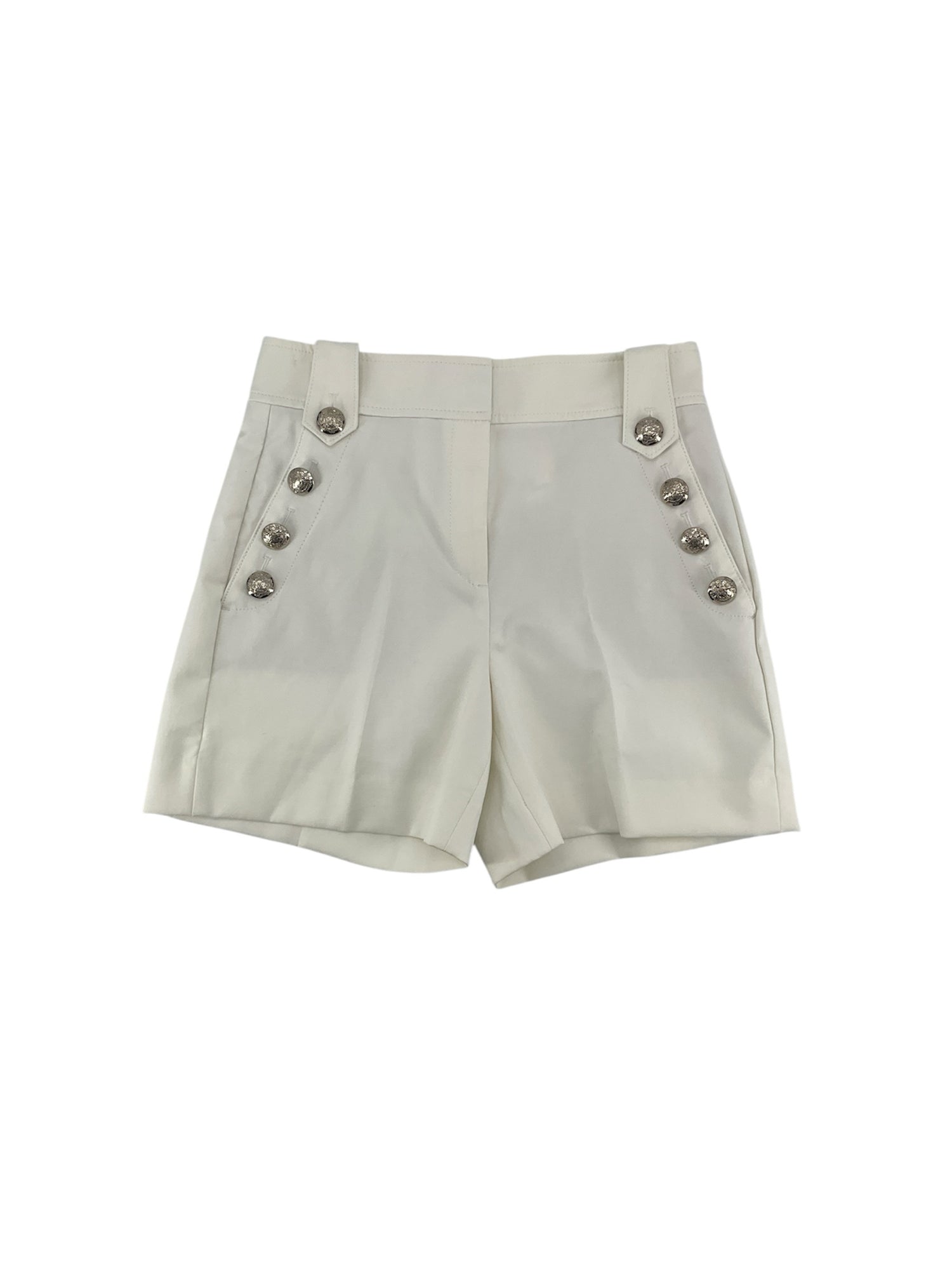 White House Black Market White Shorts White Sailor Shorts with Button Trim Size 2 - Size 2