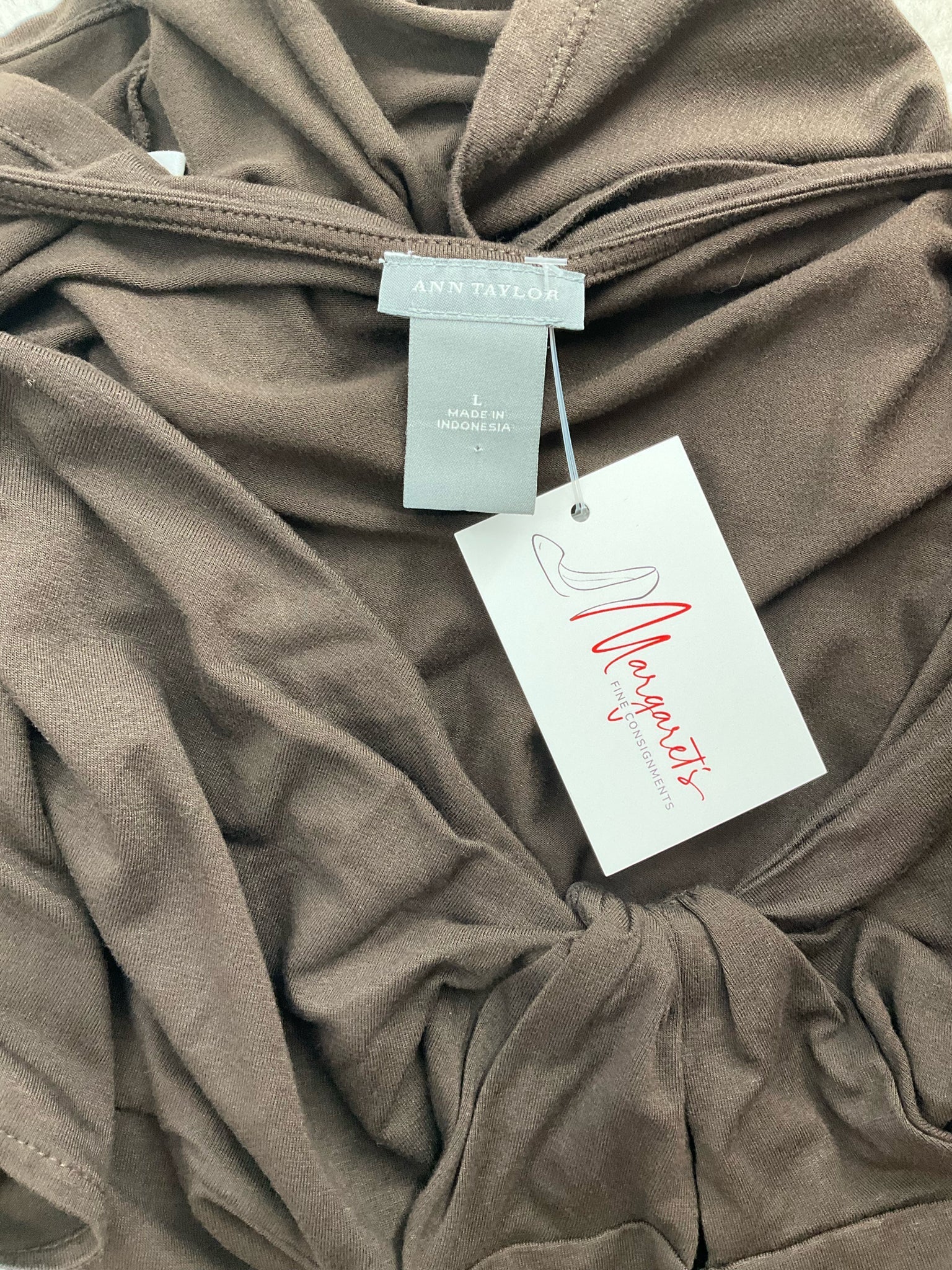 Ann Taylor Brown Pre-Owned Ladies Top - Size Large - Margaret’s Fine Consignment