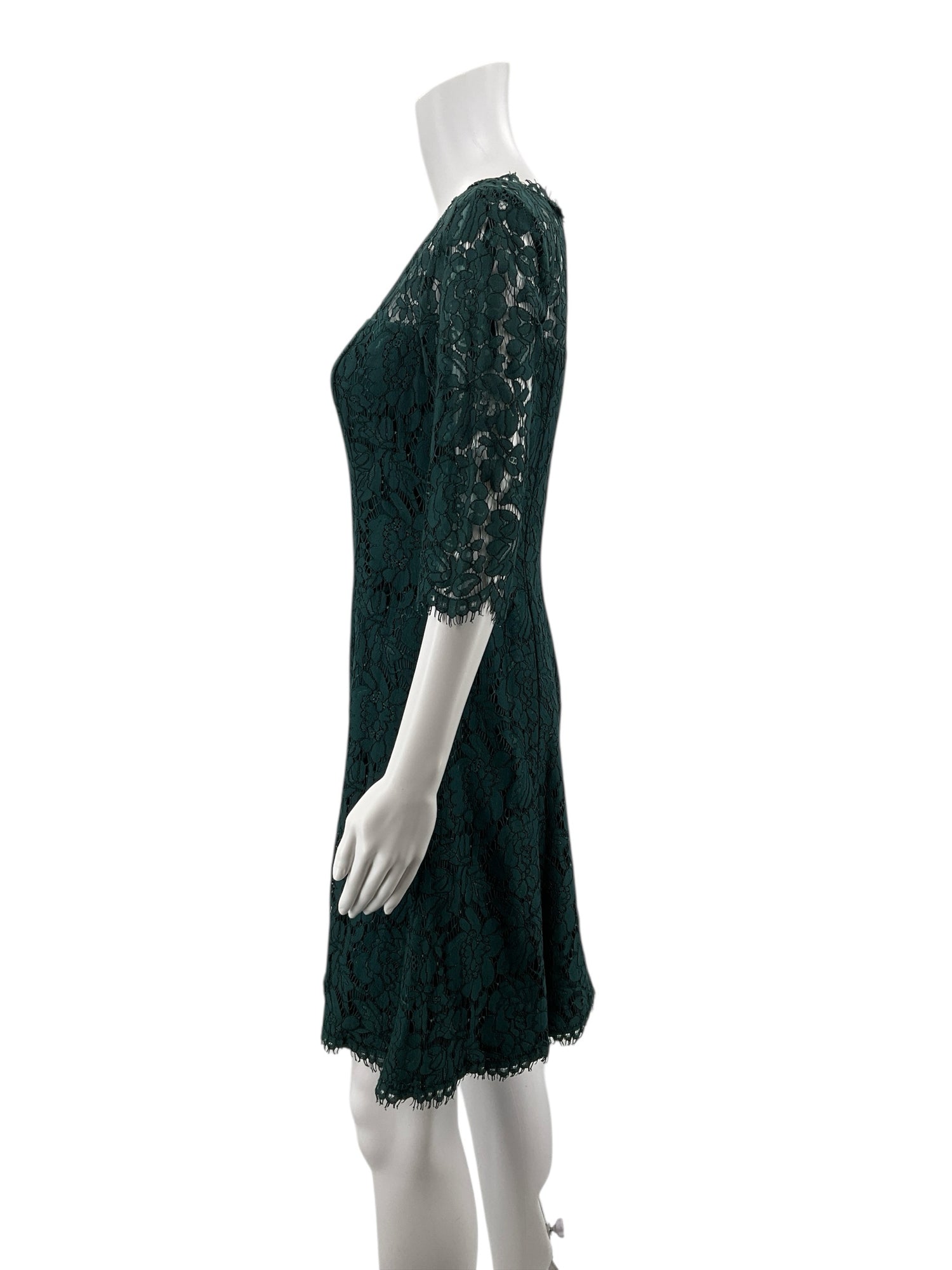 Eliza J Emerald Lace Pre-Owned Ladies Dress - Size 6