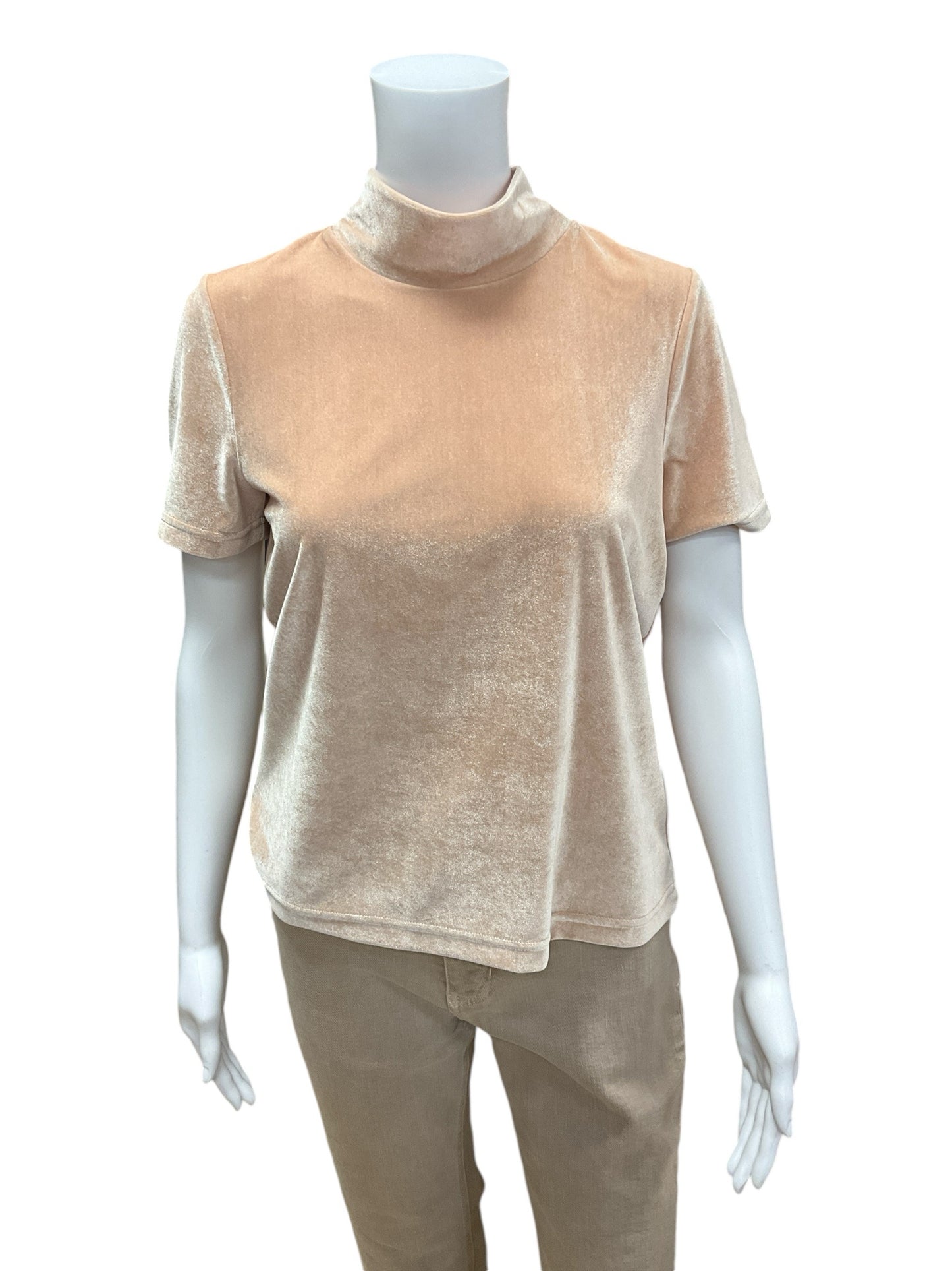 Madewell Size S Tan Velvet Casual Top - Downstairs