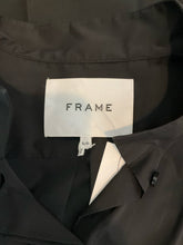 Frame Black Short Sleeve Voluminous Puff Sleeve Poplin Shirt Black Size Small - Size S