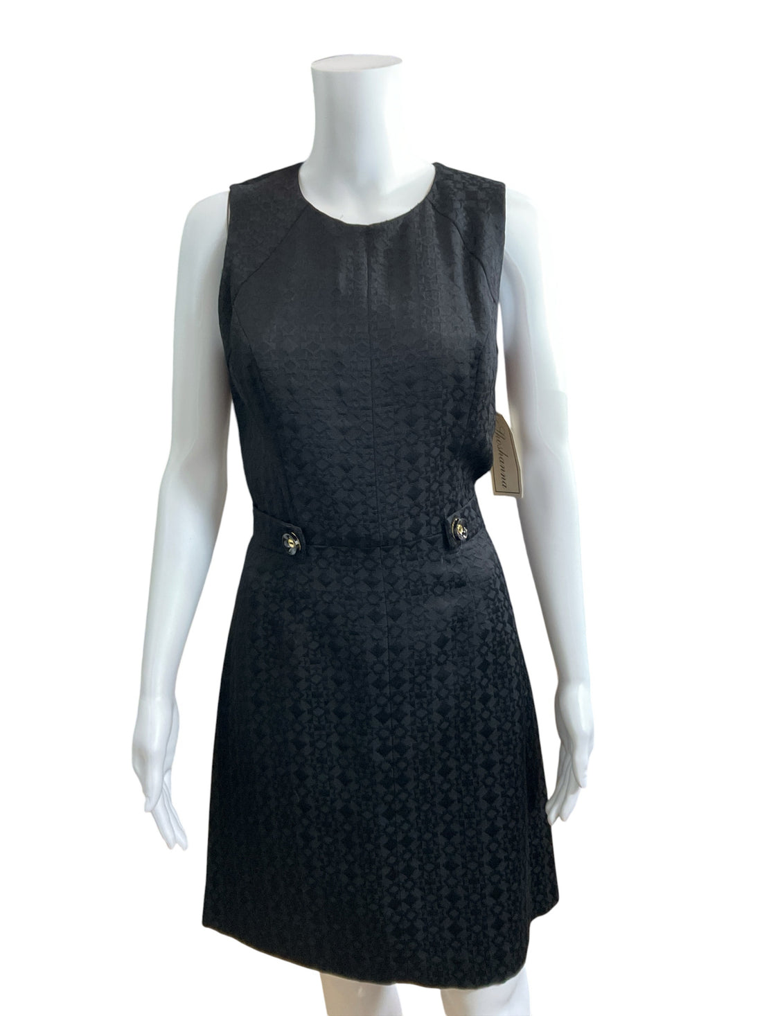 Shoshanna Geometric Jacquard Fit &amp;amp; Flare Little Black Dress Size 8 - ONLINE ONLY