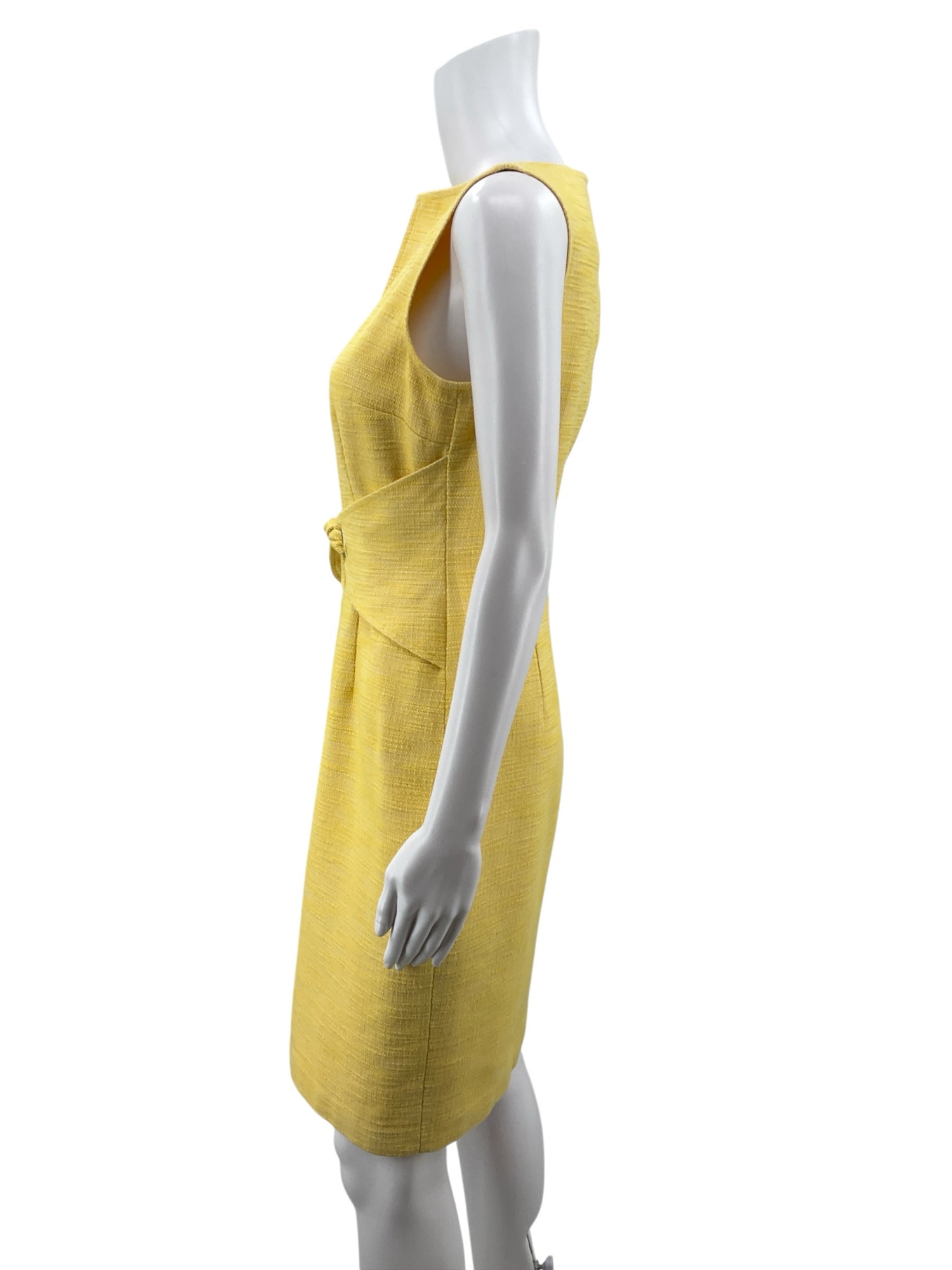 David Meister Yellow Textured Pre-Owned Ladies Dress - Size 4