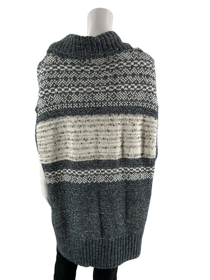 BCBG - Cream/Blue Speckled Pre-Owned Ladies Casual Top - Size XS/S