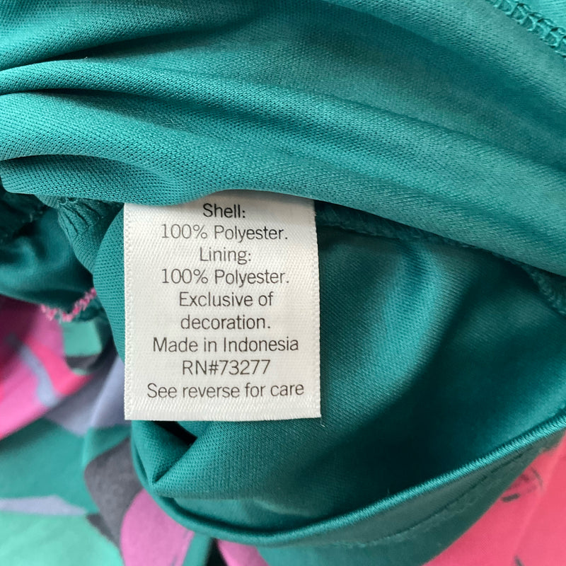 Nine West Green/Pink/Purple Print Pre-Owned Top - Size Medium